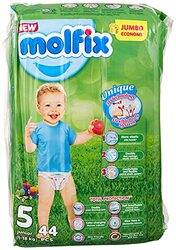 Molfix Anti Leakage Comfortable Baby Diapers, Size 5, 11- 18 Kg, 44 Count