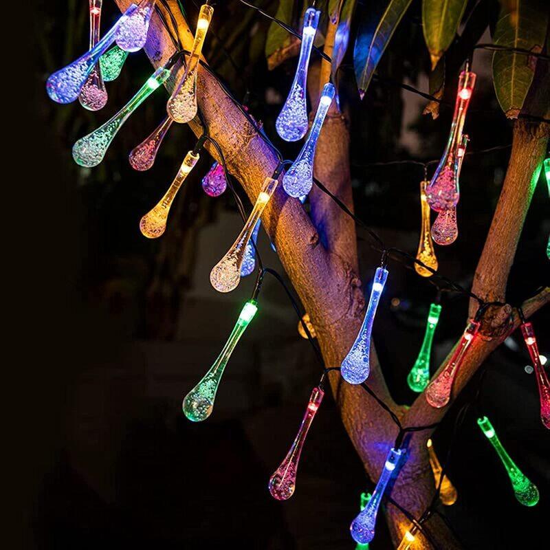

Generic Colour Solar String Lights 4m 20 Advanced Waterproof Water Drop Mode LED Solar Fairy Lights, Multicolour