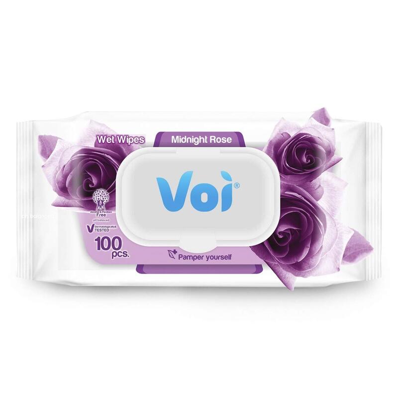 MMM Voi Midnight Rose Wet Wipes, 100 Pieces