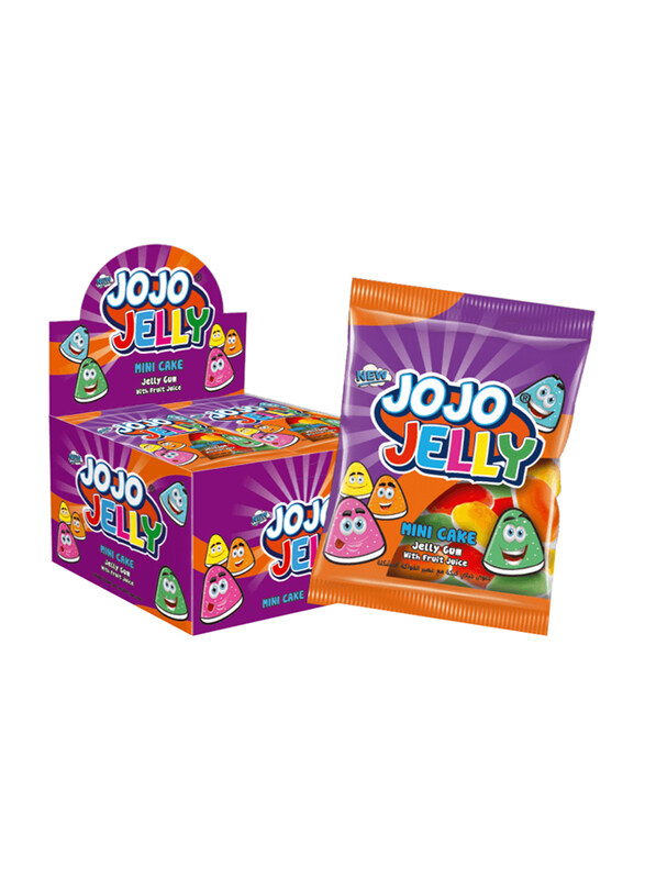 

Eviza Jojo Mini Cake Jelly Candy with Fruit Juice, 24 x 20g