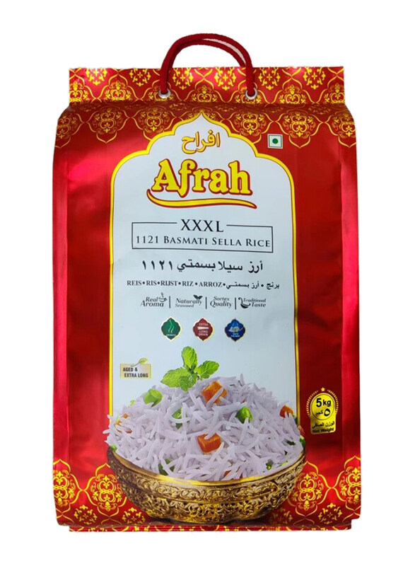 

Afrah 1121 XXXL Basmati Sella Rice, 5KG