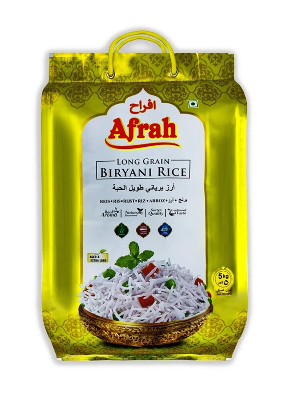 

Afrah Long Grain Biryani Rice, 5Kg