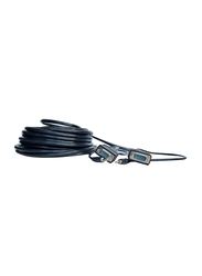 10-Meter Premium VGA Display Cord, VGA Audio Cable to VGA Audio Cable, Black