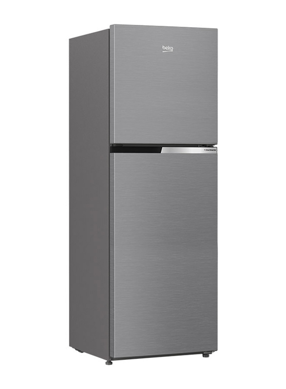 Beko 250L Double Door Upright Freezer, RDNT300XS, Brushed Silver