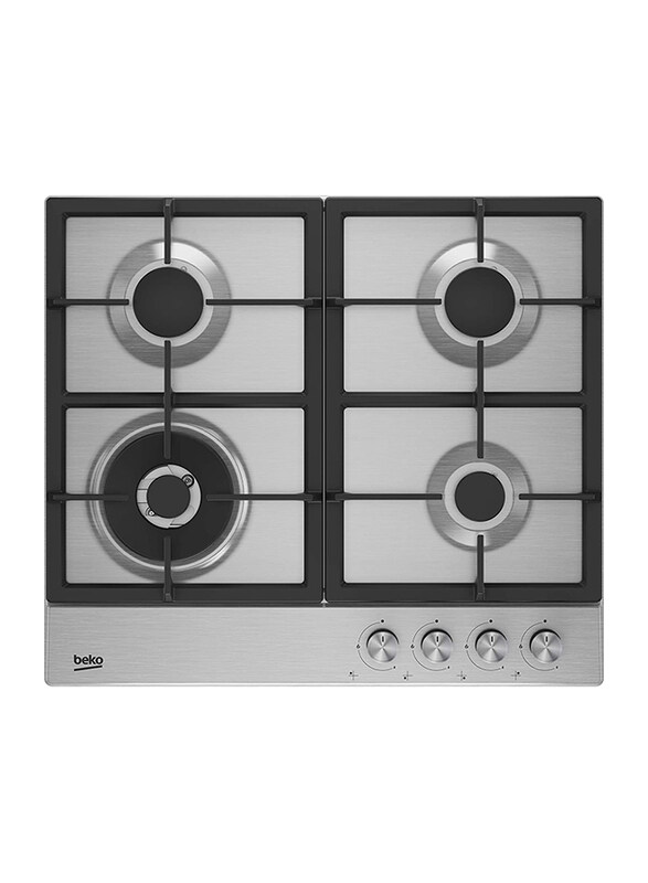 

Beko 4 Burner 9500W Built-In Gas Hob, HIAW64225SXL, Stainless Steel Inox Grey