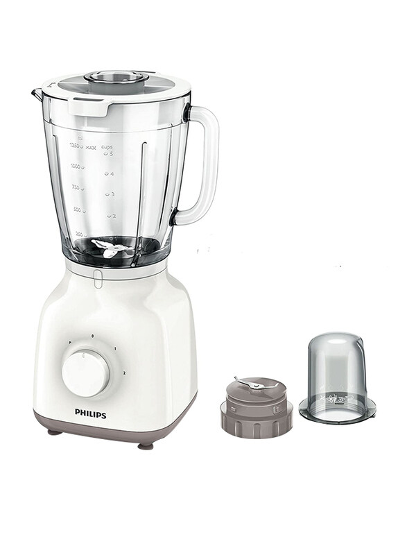 

Philips Daily Blender with Glass Jar, 1.5L, 400W, HR2106/01, White