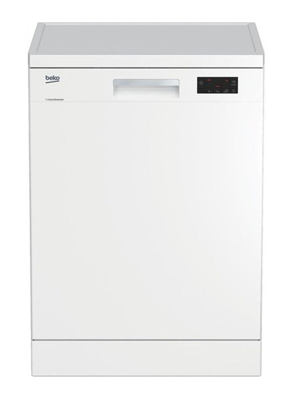 Beko 14 Place Settings Freestanding Dishwasher, DFN16421W, White