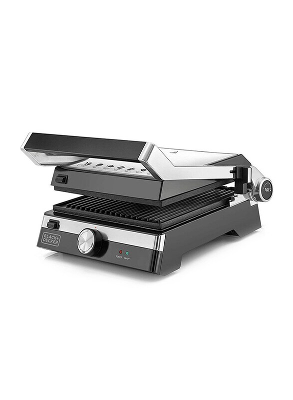 

Black+Decker Aluminium Health Grill, 2000W, CG2000, Silver/Black