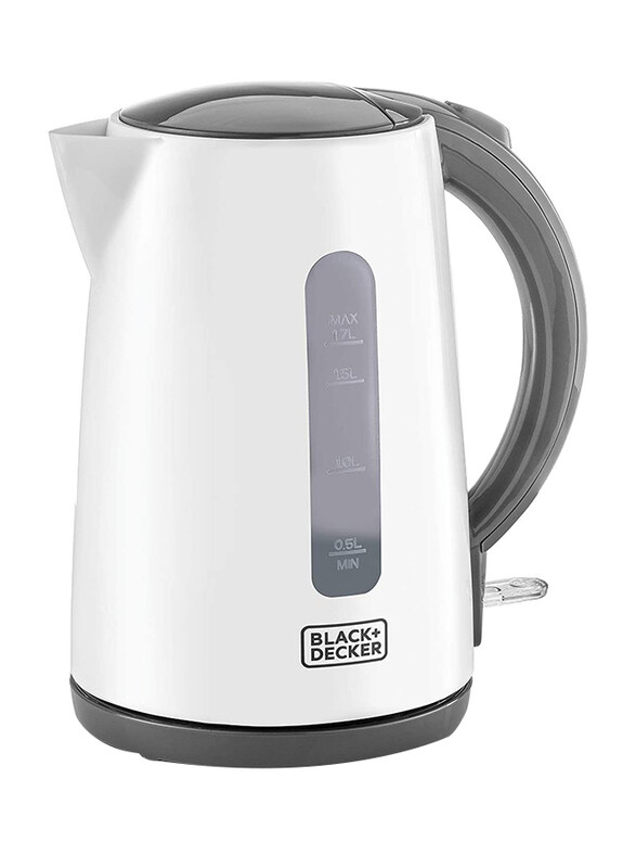 

Black+Decker 1.7L Concealed Coil Kettle, 2200W, JC70-B5, White/Grey
