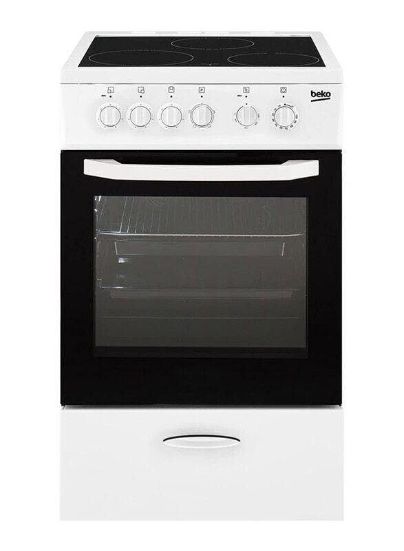 

Beko Freestanding 3 Burner Electric Cooker with Oven, CSS48100GW, White