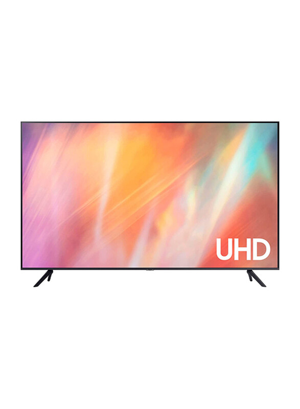 Samsung 55-Inch Crystal Flat 4K UHD Smart LED TV (2021), UA55AU7000UXZN, Titan Grey