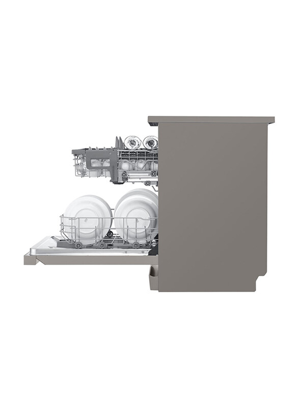 LG QuadWash 14 Place Settings Freestanding Dishwasher, DFB512FP, Silver