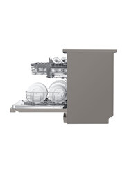 LG QuadWash 14 Place Settings Freestanding Dishwasher, DFB512FP, Silver