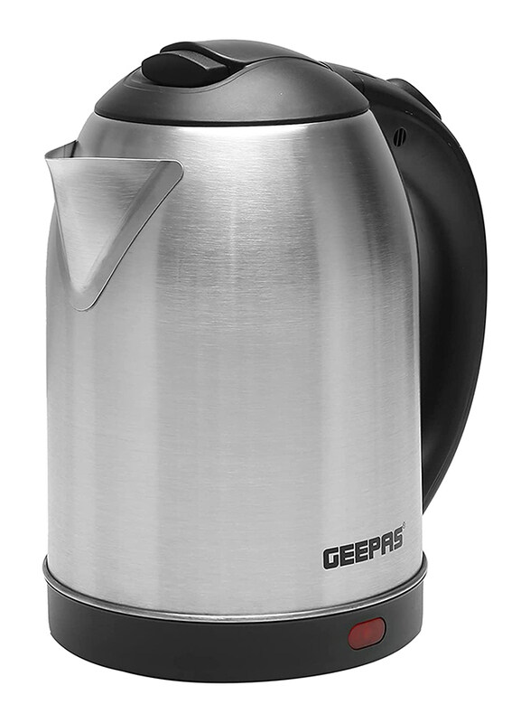 

Geepas 1.8L Electric Kettle, 1500W, GK5466, Silver/Black