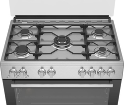 Beko 5-Burner Cooking Range, GGR15125FXNS, Silver/Black