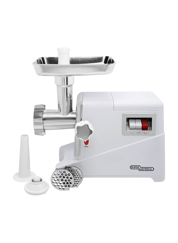 

Super General 3-in-1 Electric Meat Grinder, 1400W, SGMG-86-Y, White