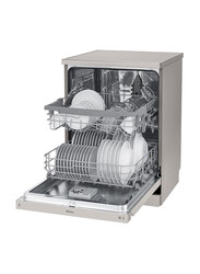 LG QuadWash 14 Place Settings Freestanding Dishwasher, DFB512FP, Silver