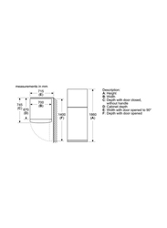 Siemens 485L Double Door Refrigerator, KD55NNL20M, Grey