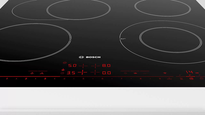 Bosch Serie 8 Electric Hob, Flush Mount, 60cm, PKN601DV1M, Black