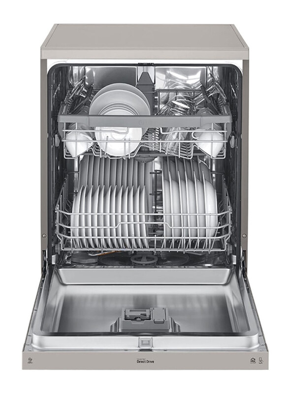 LG QuadWash 14 Place Settings Freestanding Dishwasher, DFB512FP, Silver