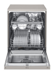 LG QuadWash 14 Place Settings Freestanding Dishwasher, DFB512FP, Silver