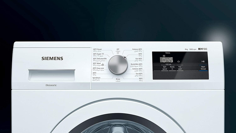 Siemens 8 Kg 1000 RPM Front Load Washing Machine, WM10J180GC, White