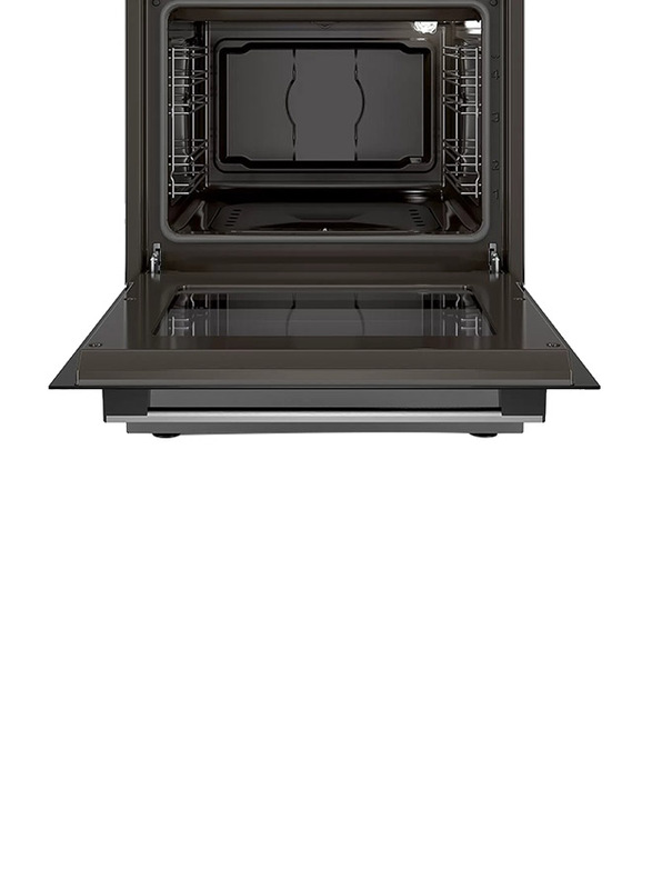 Bosch 71L 4 Gas Burner Free Standing Stainless Steel Cooker, HGA120B51M, Black/Silver