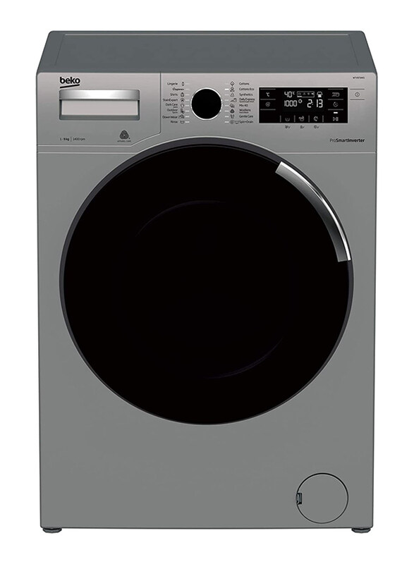 

Beko 9Kg Front Load LCD Display Washer Dryer, WTV9734XS, Grey