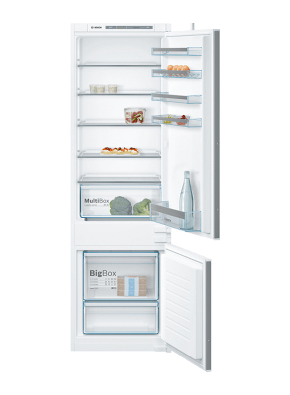 Bosch 274 Litres Serie 4 Built-In Double Door Refrigerator with Bottom Freezer, KIV87VS30M, White