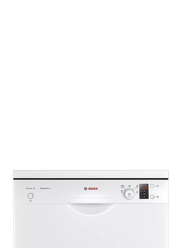 Bosch Series 4 12 Place Settings Free Standing Dishwasher, 11.1 Liter, 5 Programs, SMS50E92GC, White