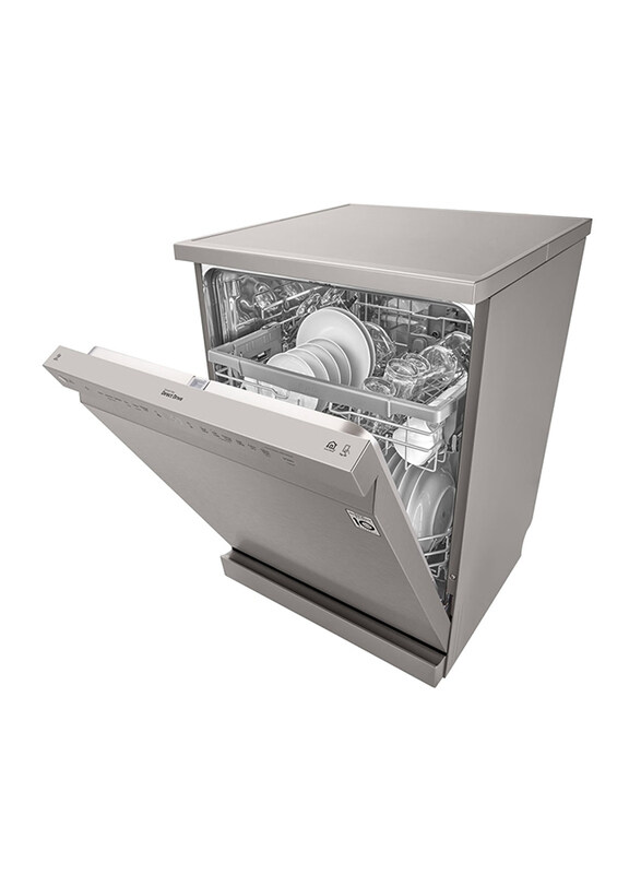 LG QuadWash 14 Place Settings Freestanding Dishwasher, DFB512FP, Silver