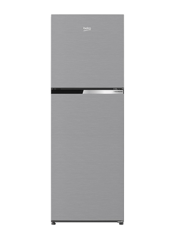 Beko 250L Double Door Upright Freezer, RDNT300XS, Brushed Silver