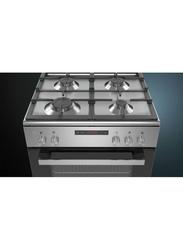 Siemens Freestanding 4 Burner Gas Cooker, HG2M30E50M, Silver