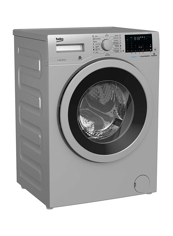 Beko 7Kg Front Load Digital Display Washer Dryer, WTV7736XS, Grey