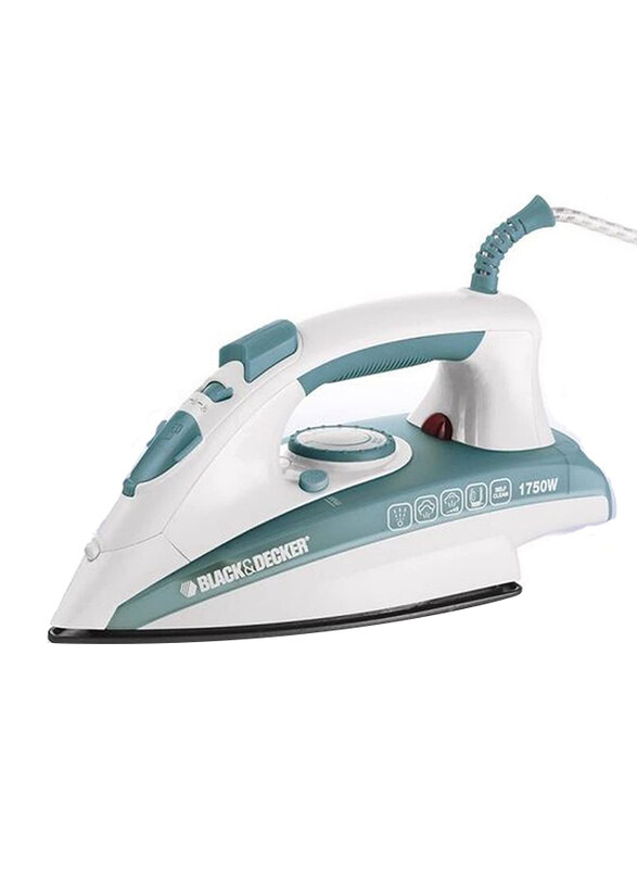 

Black+Decker Steam Iron, 1600W, X1600, White/Green