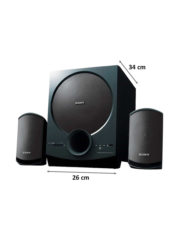 Sony 2.1 Channel Home Theater Satellite Speakers, Black