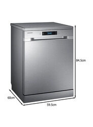 Samsung 13 Place Settings Free Standing Dishwasher, 1800W, DW60M6040FS, Silver
