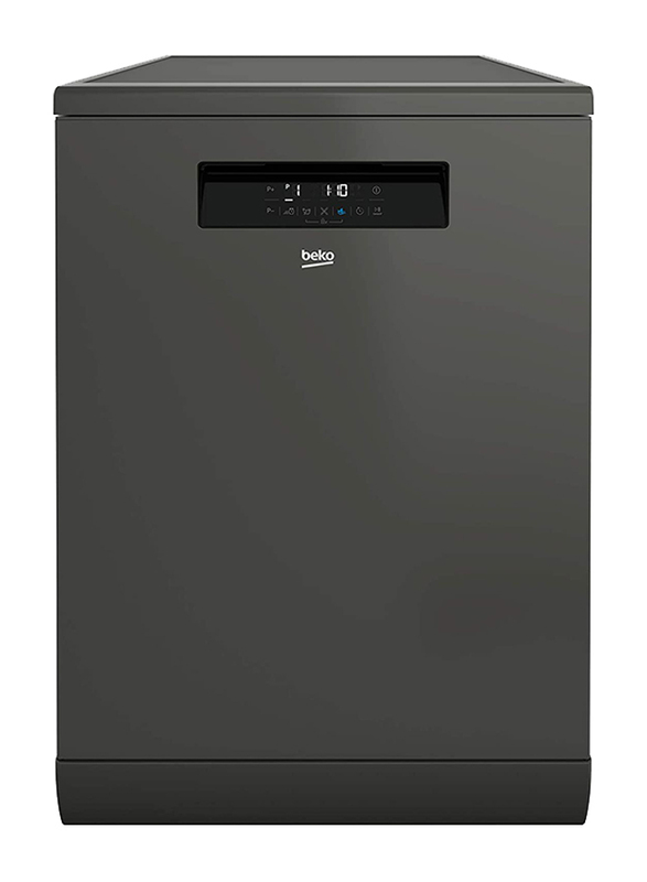 

Beko 9 Programs 15 Place Settings Free Standing Dishwasher, DFN39533G, Manhattan Grey