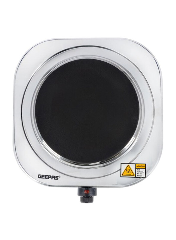 

Geepas Stainless Steel Single Hot Plate with Indicator Light, 1500W, GHP32023, Silver/Black