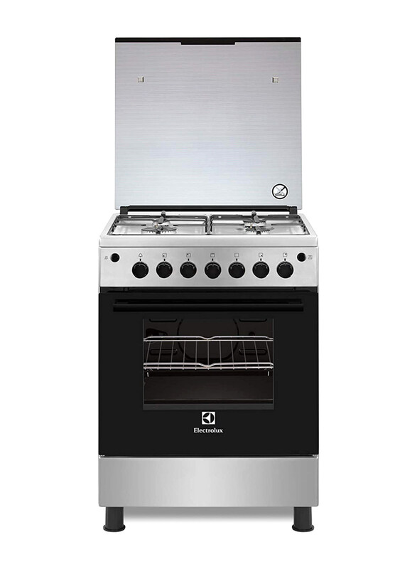 

Electrolux 4-Burner Gas Cooking Range, EKG611A1OX, Silver/Black