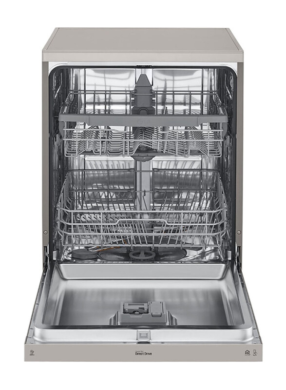LG QuadWash 14 Place Settings Freestanding Dishwasher, DFB512FP, Silver