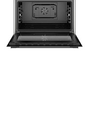 Bosch 125L 5 Gas Burner Free Standing Stainless Steel Cooker, HIZ5G7W50M, Black/Silver