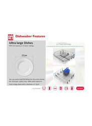 Sharp 12 Place Settings Dishwasher, QW-MB612-SS3, Silver