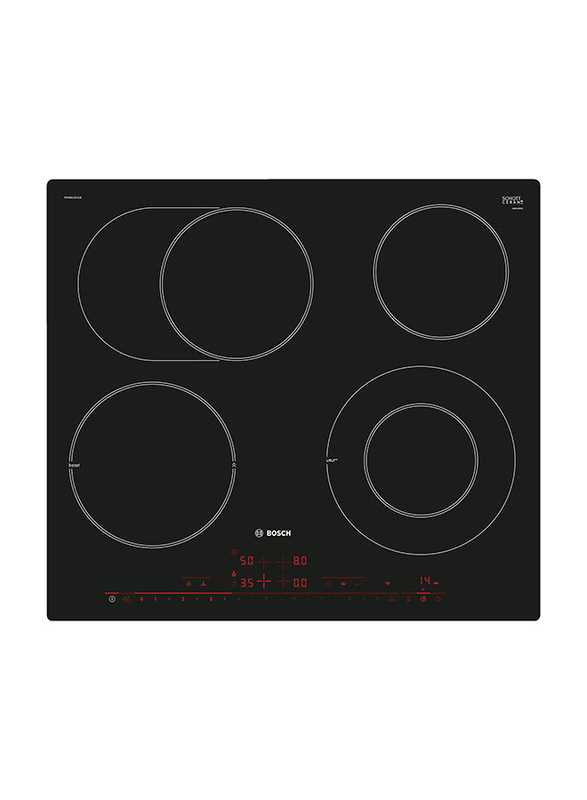 

Bosch Serie 8 Electric Hob, Flush Mount, 60cm, PKN601DV1M, Black