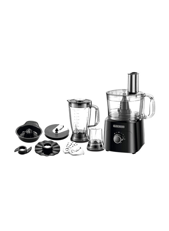 

Black+Decker 5-in-1 Food Processor with 34 Functions, 750W, FX775-B5, Black