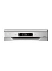 Sharp 14 Place Settings Free Standing Dishwasher, QW-MA814K-SS3, Silver