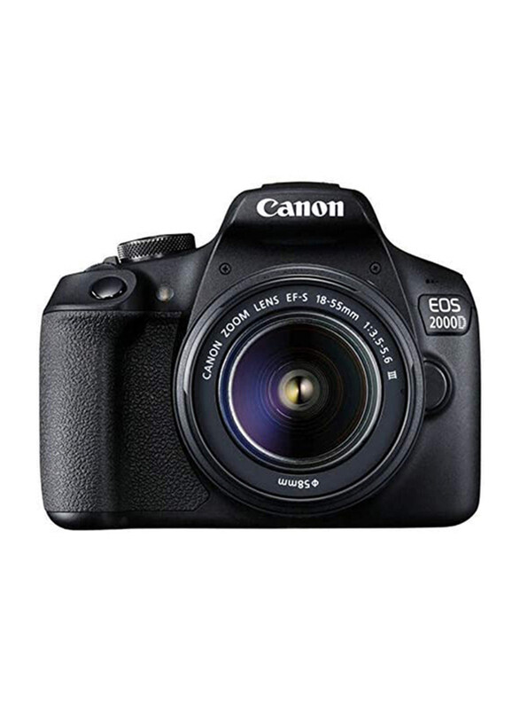 

Canon EOS 2000D DSLR Camera with EF-S 18-55mm III Lens, 24.1 MP, Black