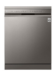 LG QuadWash 14 Place Settings Freestanding Dishwasher, DFB512FP, Silver