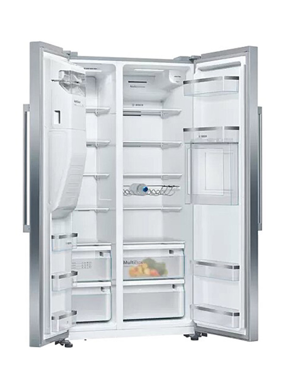 Bosch 598L Frost Free Series 6 American Side By Side Refrigerator, KAG93AI30M, Grey