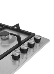 Beko 4 Gas Burner Built-in Stainless Steel Gas Hob, HIAW64225SXL, Silver/Black